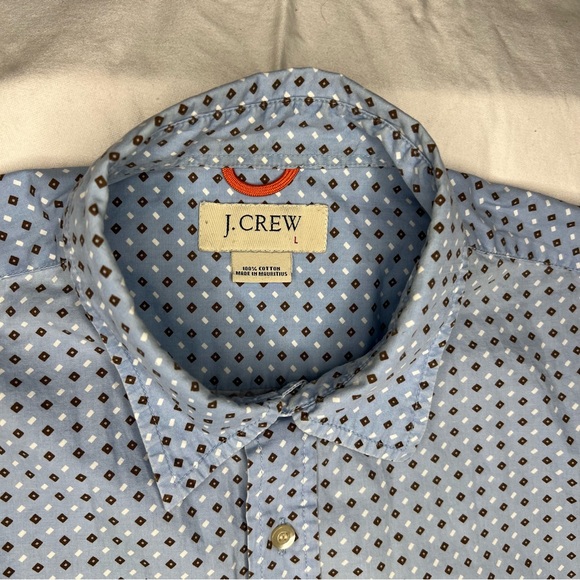 J Crew Short Sleeve Button Down Cotton Shirt Men’s Large - Picture 2 of 4